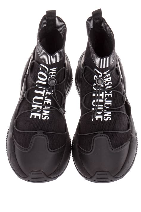 versace jeans couture high top trainers|versace couture men's sneakers.